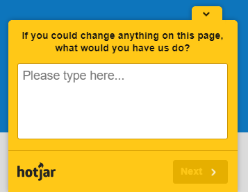A screenshot of the Hotjar Form dialogue box expanded. 